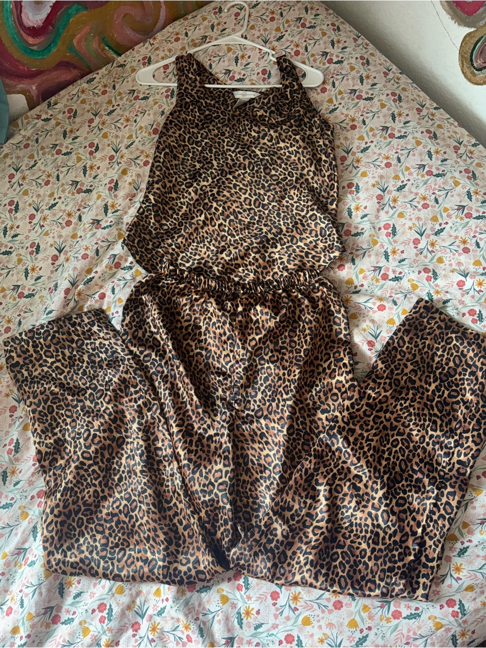 Leopard Print Women’s Pajama Set - Brown Animal Print Sleepwear